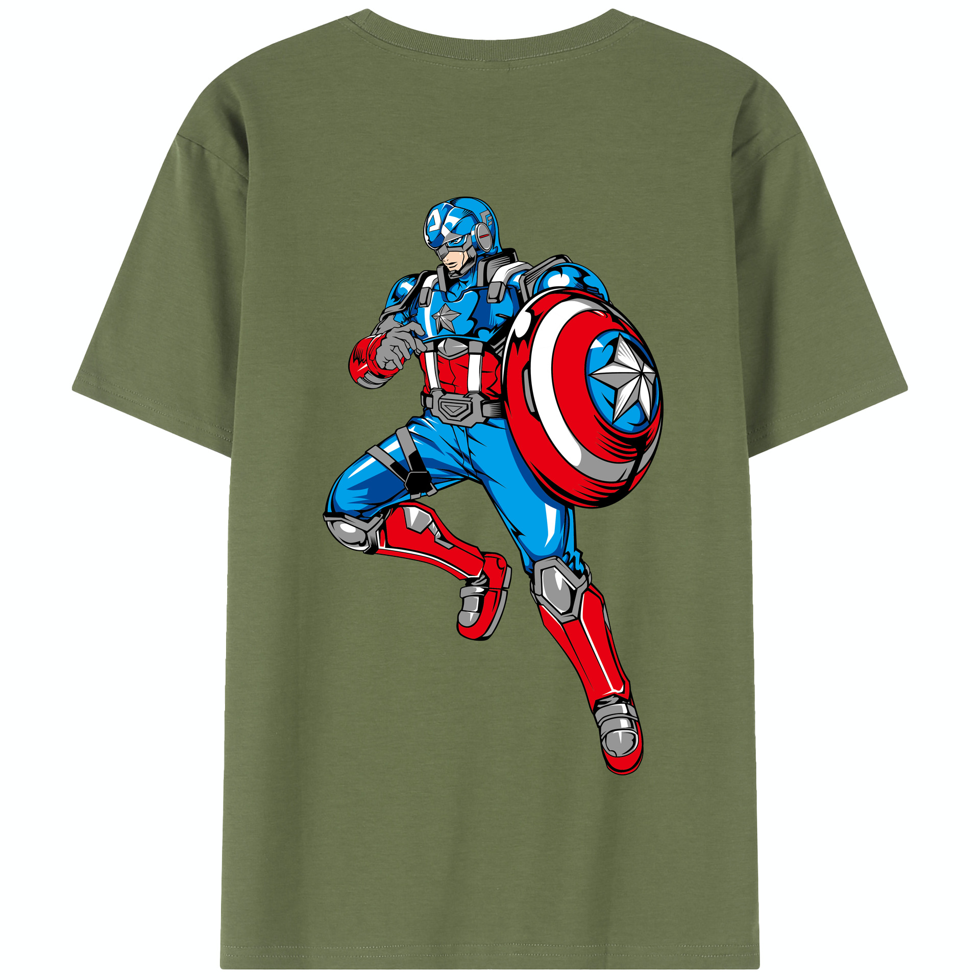 （画像用） アベンジャーズ The Avengers 綿100％半袖Tシャツ（背面プリント）